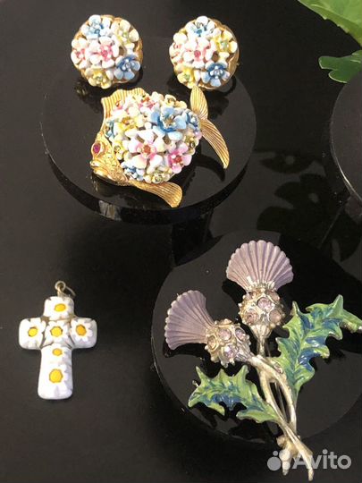 Брошь Винтаж бижутерия винтажная