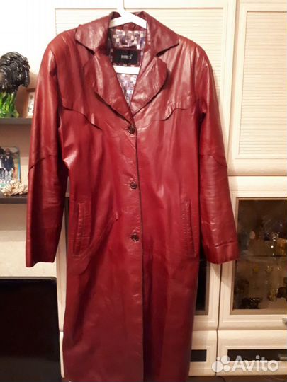 Плащ кожанный