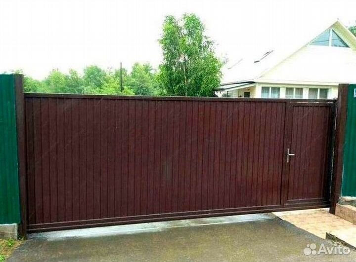 Откатные ворота под ключ