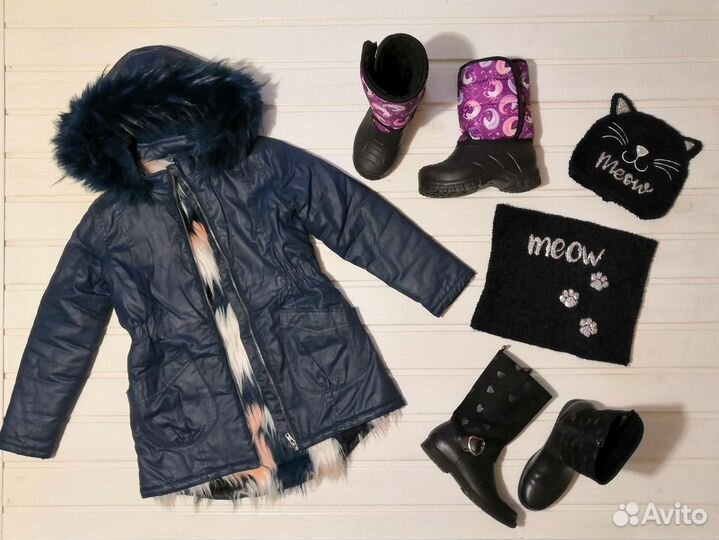 Пакет одежды и обуви для девочки на 7-9лет