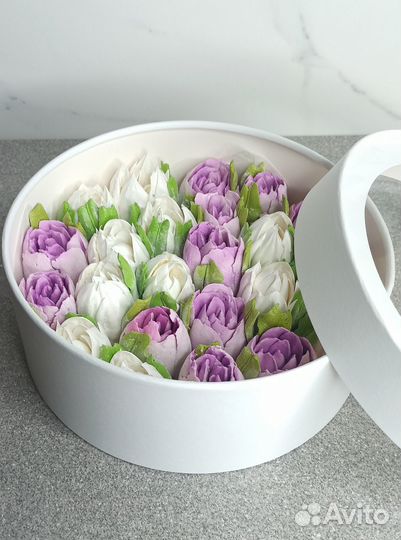Тюльпаны (зефир) в коробке