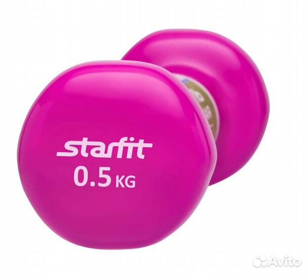 Гантель виниловая starfit DB-101 0,5 кг