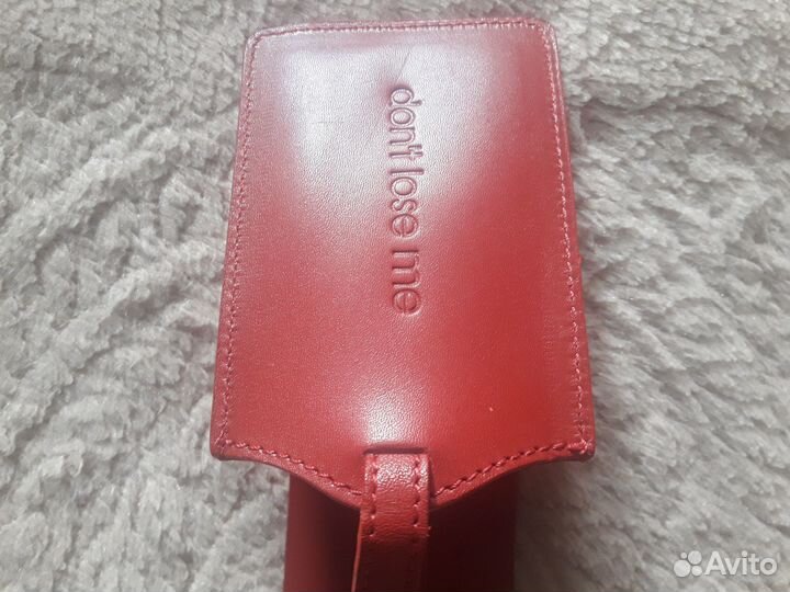 Кожаная бирка на чемодан