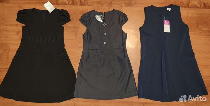 Новая школьная одежда-блузки,платья и пр 128см