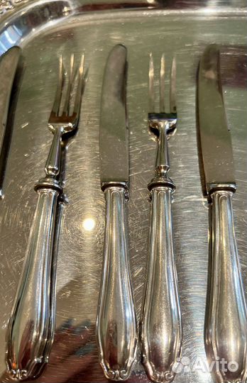 Приборы десертные серебрянные