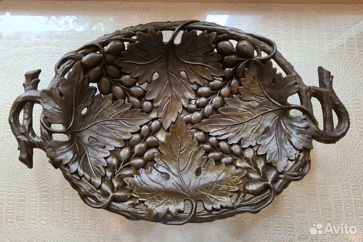 Фруктовница/хлебница Виноградная лоза Винтаж