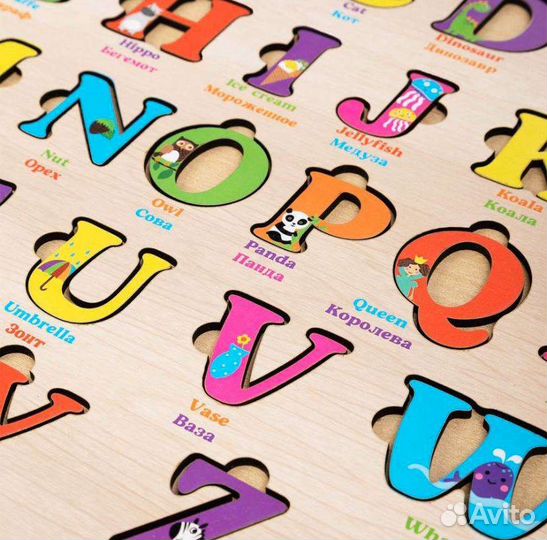 Сортер, рамка-вкладыш английский алфавит новый
