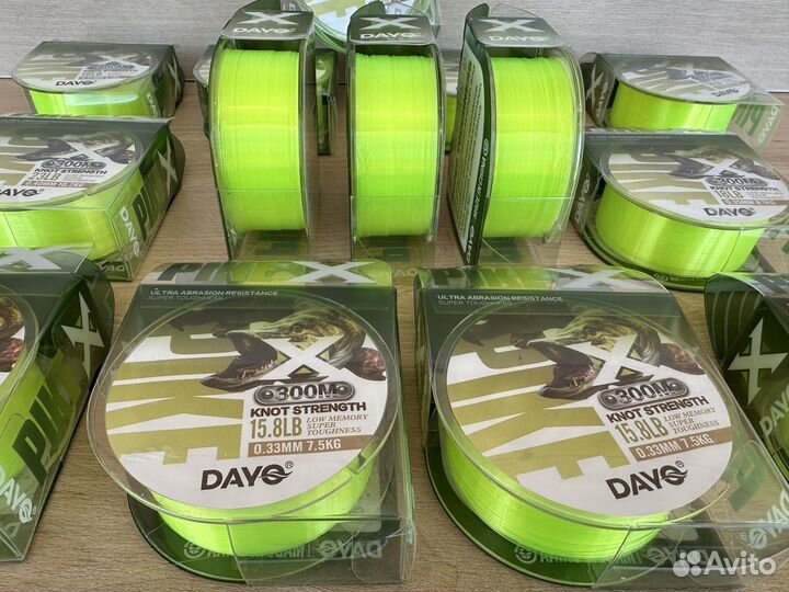 Леска карповая pike dayo Щука 300м салатовый