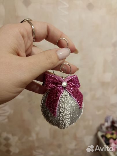 Новогодние шарики, ручная работа