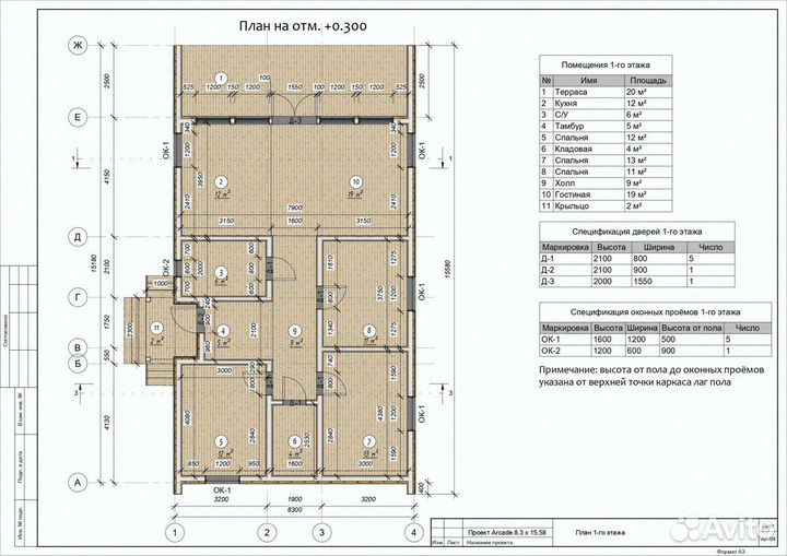 Барнхаус под ключ 130 м2