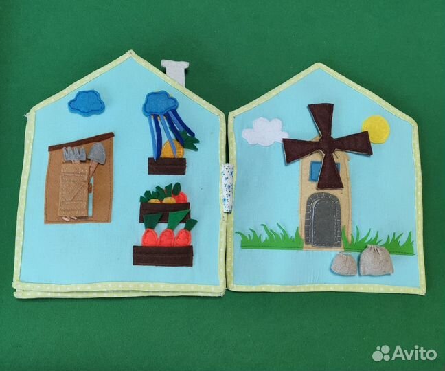 Развивающая текстильная книга Домик