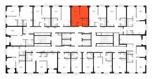 1-к. квартира, 31,8 м², 13/30 эт.