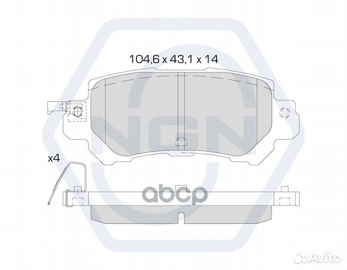 Колодки тормозные дисковые керамические зад