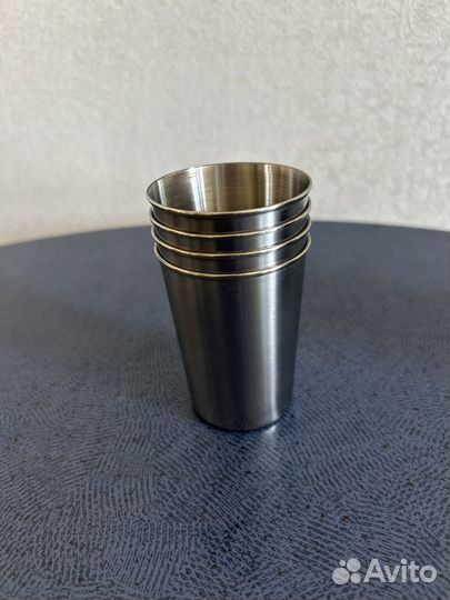 Стаканы походные в чехле металлические 180 мл