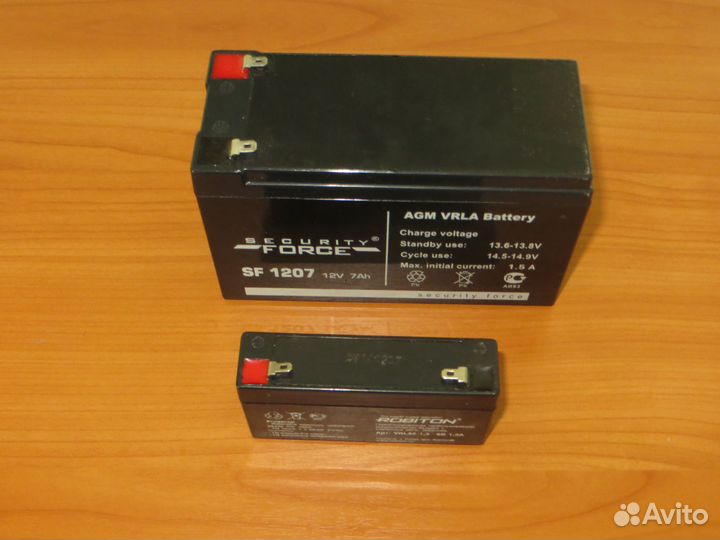Аккумуляторы свинцово- кислотные 12V 7А 6V 1.2А