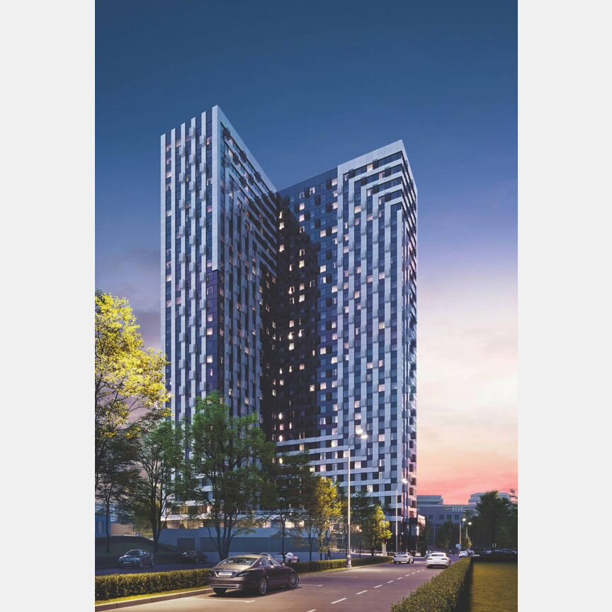 1-к. апартаменты, 44 м², 24/30 эт.