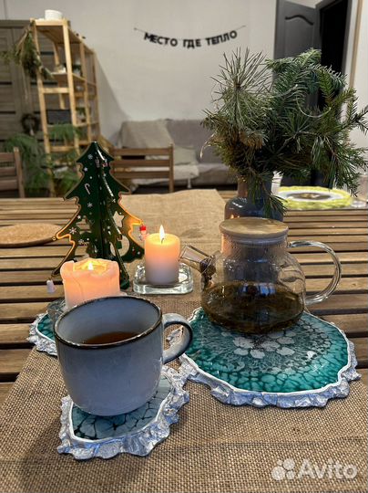 Набор для сервировки из эпоксидной смолы