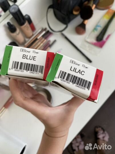 Тонировка розовая и голубая пигмент для волос