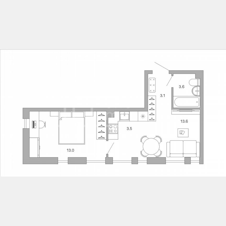 1-к. квартира, 36,8 м², 19/30 эт.