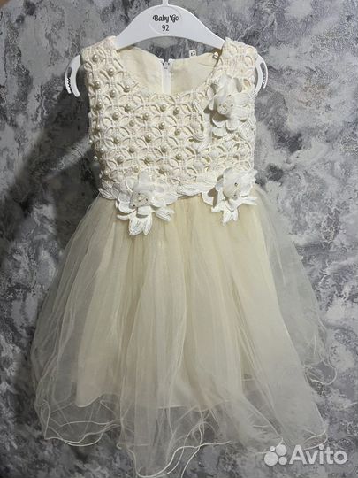 Платье для девочки 92 98 праздничное снежинка