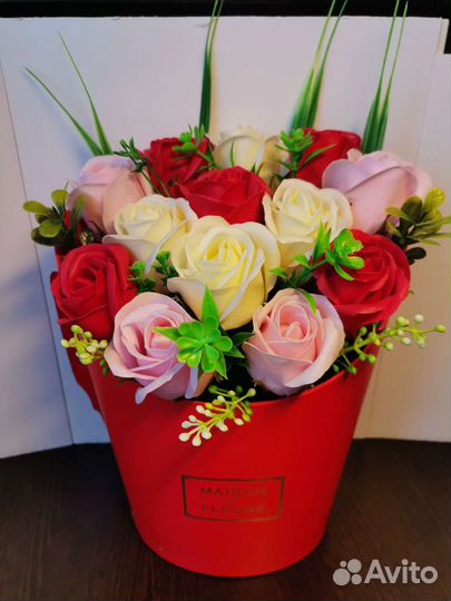 Букет из мыльных роз