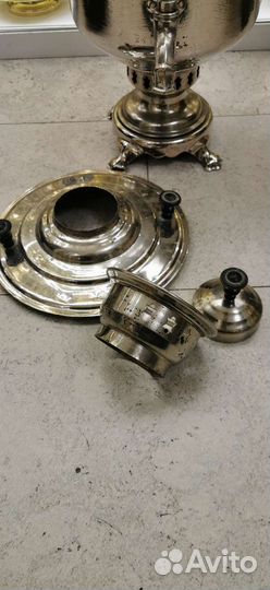 Тульский самовар 5 литров никелированный