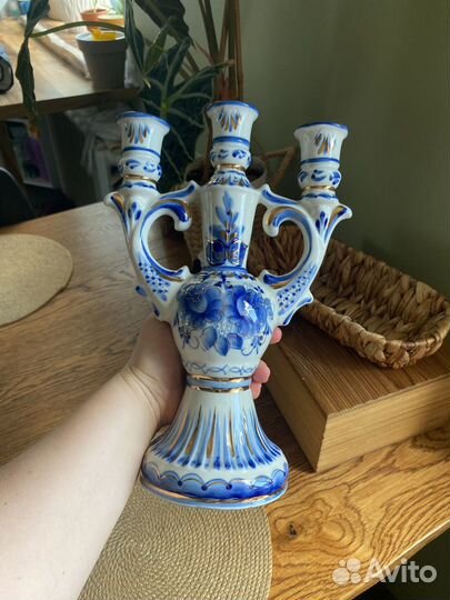 Подсвечник Гжель
