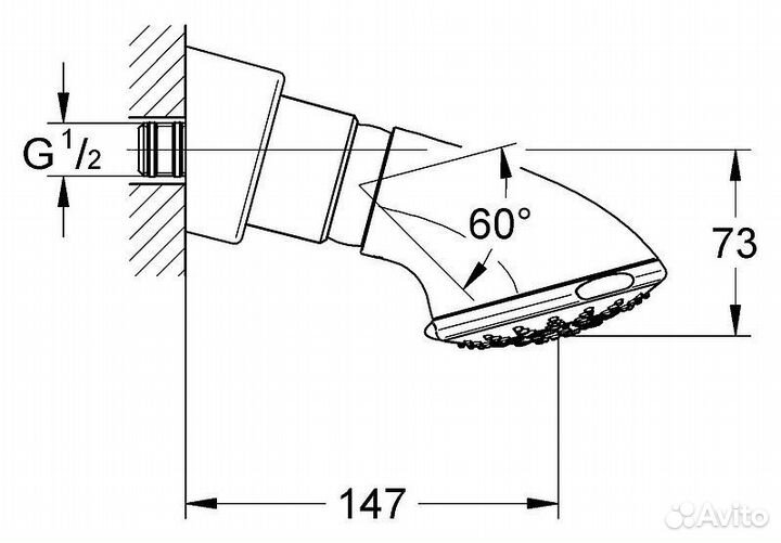 Grohe Movario 100 Five 28513000 5 режимов