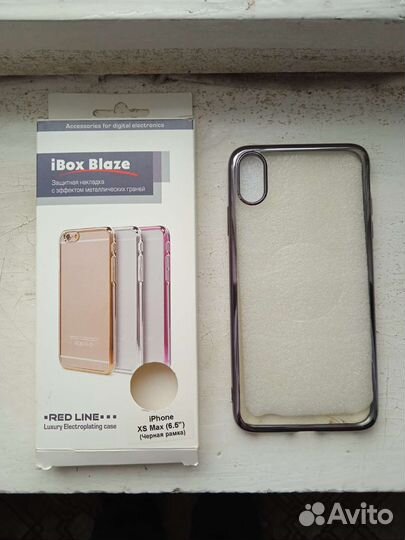 Защитная накладка iPhone XS Max (Чëрная рамка)