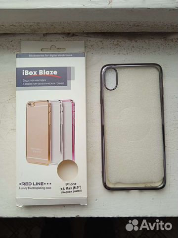 Защитная накладка iPhone XS Max (Чëрная рамка)