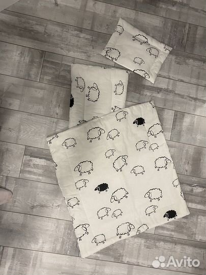 Комплект в коляску подушка матрас одеяло