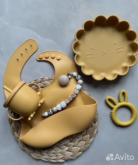 Набор детской силиконовой посуды