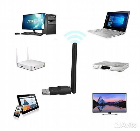 Адаптер Wi-Fi selenga с антенной для приставок DVB