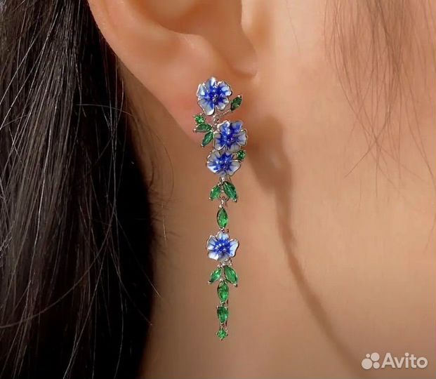 Великолепные авторские серебряные серьги