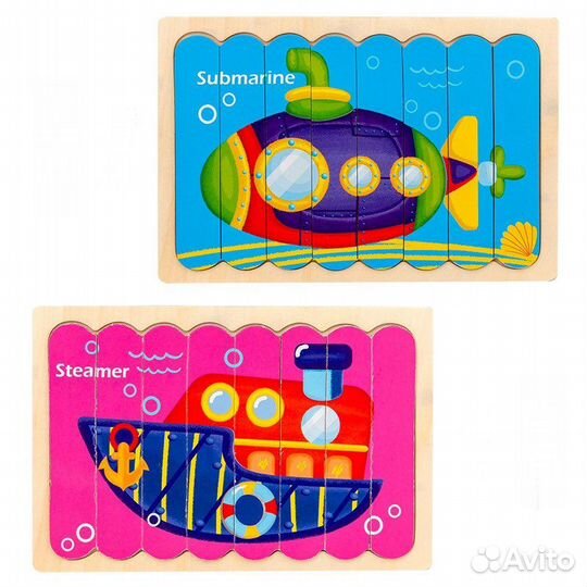 Пазлы-палочки двухсторонние