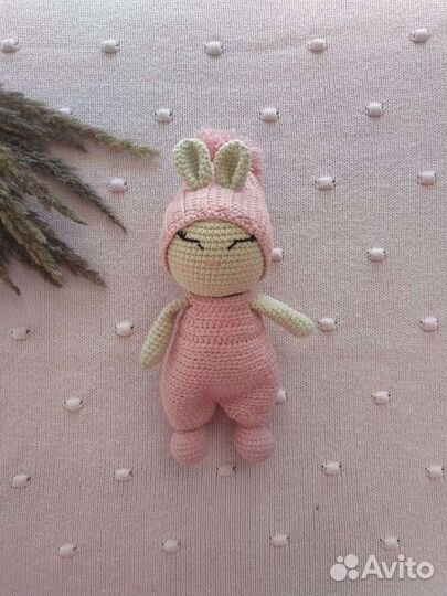 Вязаный мишка, зайчик