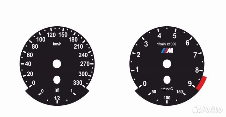 Шкалы приборов BMW 3 E90, E91, E92, E93 (05-14)