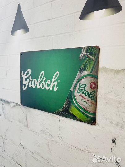 Декор на стену табличка Grolsch Beer