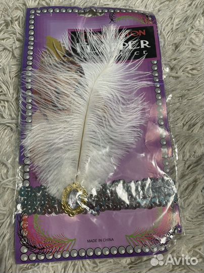 Повязка на голову с пером Чикаго