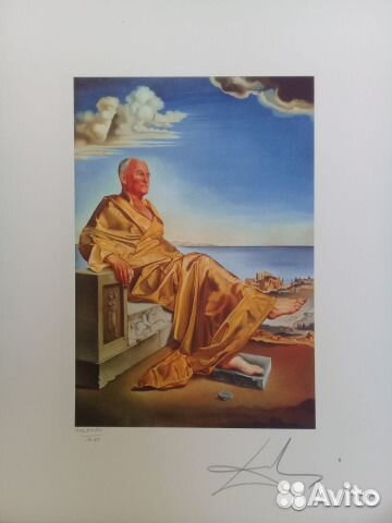 Dali Дали литография на бумаге ручной работы