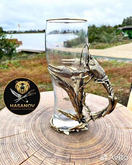 Эксклюзивный пивной бокал ручной работы