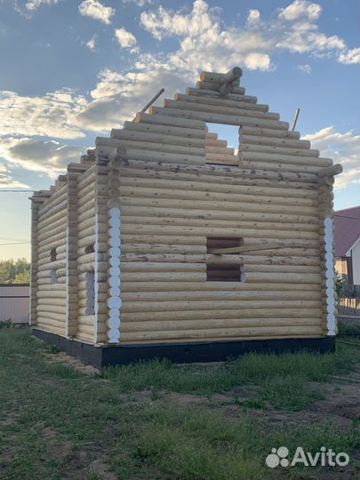 Сруб бани 6x9