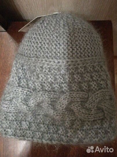 Шапка серая и светло серая