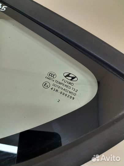 Стекло кузовное глухое левое Hyundai Solaris 2010