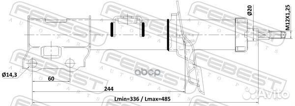 Амортизатор передний левый GAS.twin tube