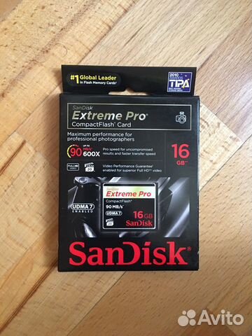 Карта памяти CF compact flash SanDisk 16gb объявление продам