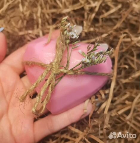 Мыло ручной работы в форме сердца