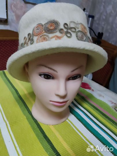 Шляпа женская, натур.шерсть