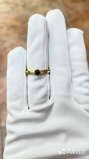 Кольцо с сапфиром 16 размер, вес 2,61