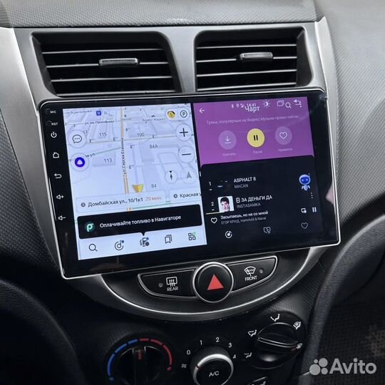 Магнитола android на Hyundai Solaris